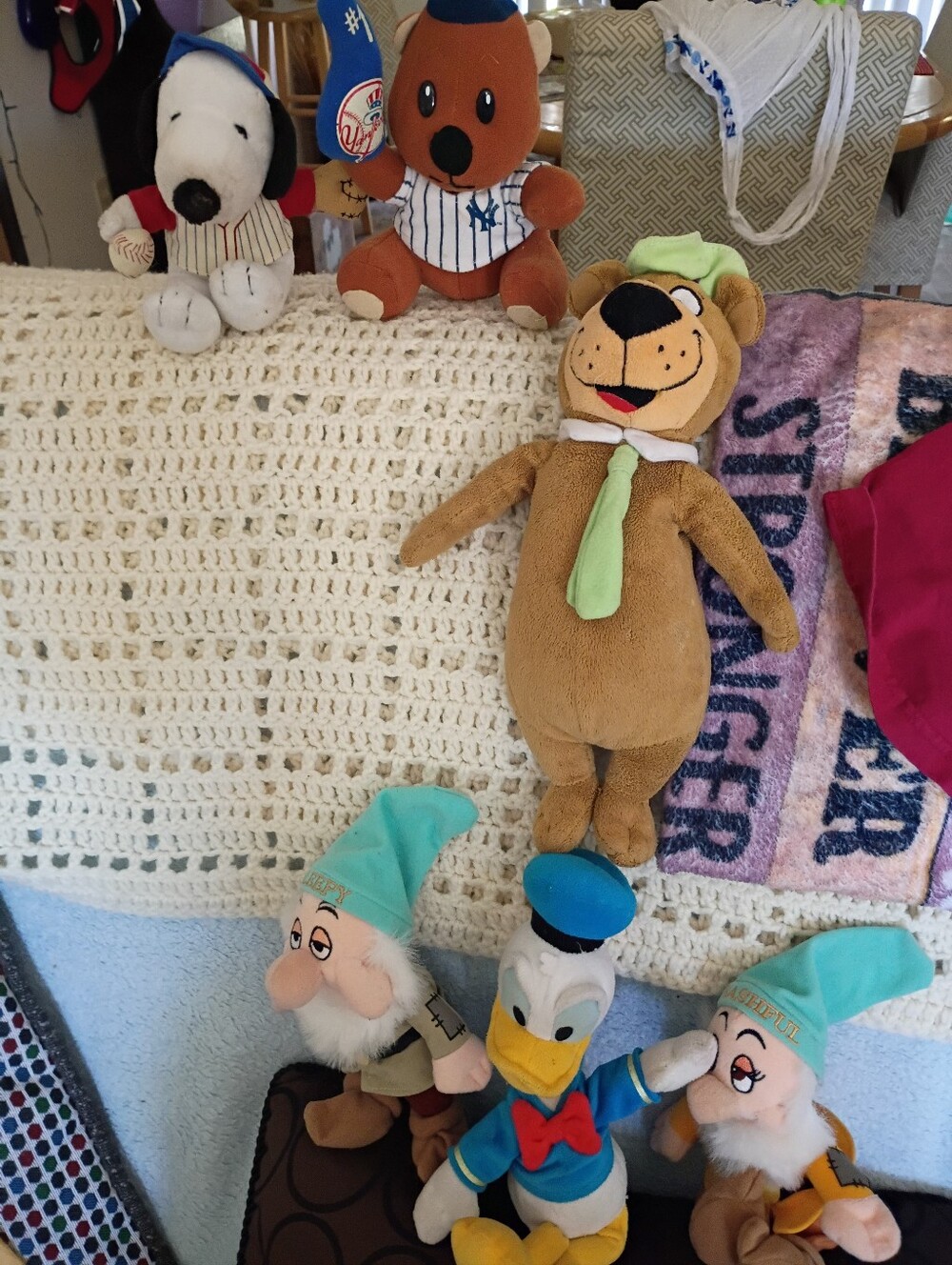 Six Vintage Plush Animals